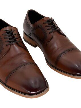 Stacy Adams Mens Dickinson Cap Toe Oxford Shoe Cognac Size US 11M EU 43